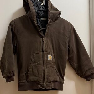 Carhartt Kids Dark Brown Canvas Coat